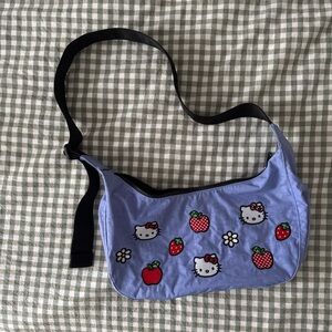 Baggu x Hello Kitty Medium Nylon Crescent Embroidered Hello Kitty Bag Purse